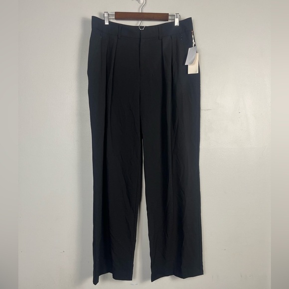 Good American Women's Suiting Good 90S Pleated Trouser in Black new size 12/31 - Picture 4 of 10